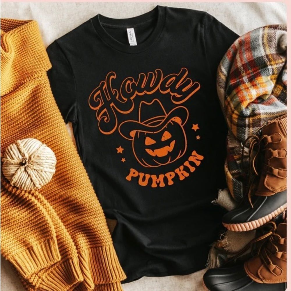 NWOT howdy pumpkin 🎃 black shirt various sizes available